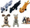 Barley Direct Hundespielzeug 5 StüCk Quietschspielzeug Unkaputtbar Quietschende Hundespielzeuge PlüSch Hundespielzeug Crinkle für Kleine Mittelgroße und Große Rassen