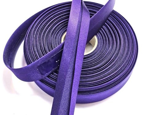 Satin- Schrägband vorgefalzt 40/20mm lila 10m