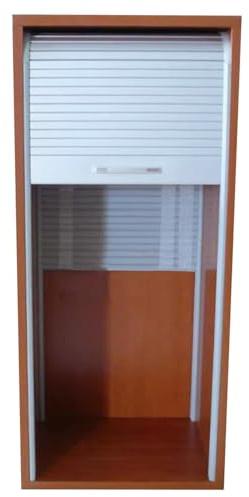 ZIMGOD Falttür Küchenschrank-Rollladen-Set Weiß, Schrank-Sideboard-Rollladen, Kunststoff-Faltschiebetüren(45x50cm (17.7x19.7))