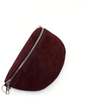 Ladies Girls Fashion Suede Effect Leather Bum/Waist Bag, Women's Sling Bag (Burgundy)