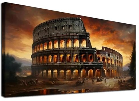 JATOK Diamond Painting Erwachsene XXL, Kolosseum, 40 x 70 cm | Großes Bild im Querformat mit runden Steinen; Komplettset mit Leinwand und Werkzeug; für Anfänger, Auszeit und Wanddeko