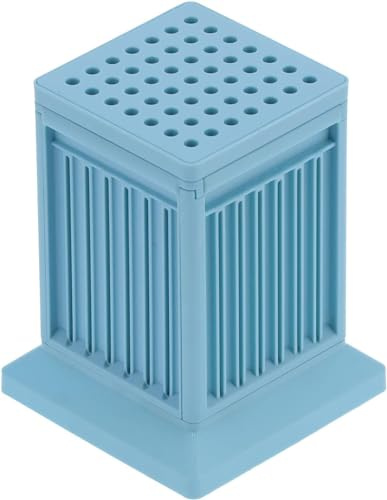 Meat Skewers Maker, 49 Hole Skewers Maker, Kebab Making Box, BBQ Skewers Making Tool for Outdoor Kitchen Blue