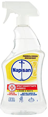 Napisan Spray Igienizzante Superfici, Limone e Menta, 750 ml (confezione da 1)
