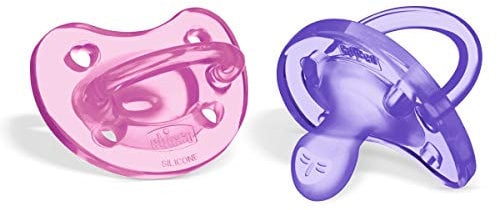 Chicco PhysioForma Ciuccio in Silicone 16 - 36 Mesi, 2 Pezzi, Set di Gommotti Morbidi e Delicati, Supportano la Respirazione Fisiologica e Favoriscono il Corretto Sviluppo della Bocca Rosa/Viola