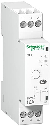 Schneider Electric a9 °C15032 telerruptor ITL +, 1P + N, 1 NO, TL + 1 NA 16 A, Coil 230 V AC 50 Hz