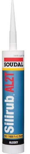 Soudal Silirub AL, Dicht-/Klebstoff auf Silicon-Basis, Kartusche: 310ml, Farbe: Schwarz