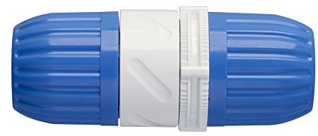 Takagi 360 Grad - Schlauchkupplung 13 mm, Gartenbewässerungszubehör, Blau/Weiß, 1/2 Zoll, 3.6 x 3.6 x 7.5 cm
