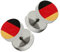 1 Paar Fakplugs Piercingschmuck Ohrstecker Fanartikel Deutschland Fussball WM EM Ohrschmuck