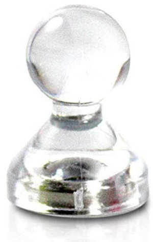 30 x Kegelmagnet Kegel Pinnwand Magnet Neodym, Acryl - Ø 11 x 17mm - in 7 Farben - Haftkraft: 500g (bis zu 15 Blatt Papier DIN A4) - für Pinnwand, Kühlschrank, Whiteboard, Farbe:weiß