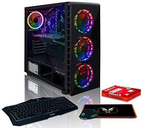 Fierce VIPER High-End RGB Gaming PC Pacchetto - Veloce 4.2GHz Hex-Core AMD Ryzen 5 3600, 240GB SSD, 1TB HDD, 16GB 3000MHz, NVIDIA GeForce RTX 2080 Super 8GB, Tastiera (UK/QWERTY), Mouse 405952