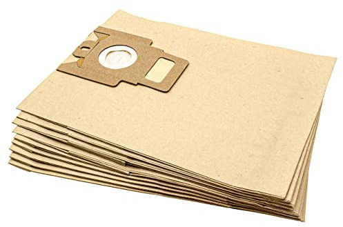 vhbw 10x Staubbeutel kompatibel mit Miele Classic | Champagne + SES, CH S712, Classic SEB217 Staubsauger - 24cm x 20,5cm Sandfarben