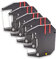 vhbw 5x Farbband Schriftband kompatibel mit Dymo SM 4601, SM 4600, SM 5200 MD, 80, 270, 200 Nadeldrucker, Bondrucker - Schwarz