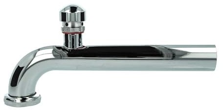 tecuro 90° Abgangsbogen mit Rohrbelüfter, Siphon Geruchsverschluss, verchromt, 300 mm, Rohrdurchmesser 32 mm, kürzbar