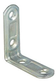 Mobila RS00656 - Juego de 4 placas de unión (esquinas redondeadas, acero galvanizado, 40 x 40 mm), color blanco