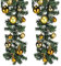 XXL Weihnachtsbeleuchtung Girlande beleuchtet Tannengirlande 100 LED Lichterkette 810 cm innen und außen inkl. 60 Christbaumkugeln Gold