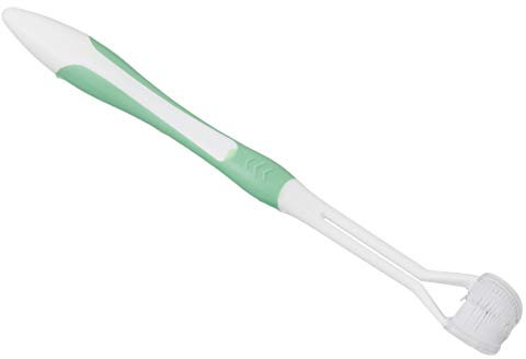 Flybloom Mehrfarbige dreiseitige Zahnbürsten Reisezahnbürsten für Erwachsene und Kinder (grün)