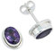 Ohrstecker 925 Silber Amethyst lila Stein Edelstein Ohrringe echt Silber Damen Sterling Silber Stecker Geschenk(MOS-039-51)