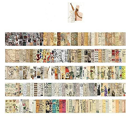 165 Stk 40x50 mm Scrapbooking Papier Deko Vintage Bastelpapier Dekopapier Designpapier Scrapbook Zubehör für Tagebuch Notizbuch DIY Kunst und Handwerk