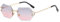 kachawoo Octagon Randlose Sonnenbrille für Männer Frauen Polygon Rahmenlose Sonnenbrille Uv400 Gold Metallbeine Brille Unisex für Partyurlaub (grey pink lens)