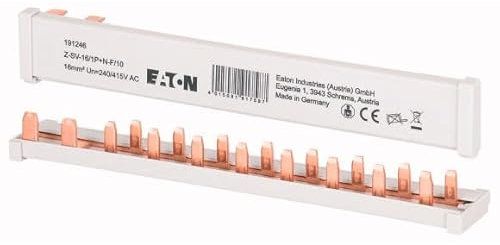 EATON Z-SV-16/1P+N-F/10 - BARRETTE DE PONTAGE HORIZONTALE - GRIS - 16 MM² - 63 A - DISJONCTEURS PH/N - 10 Modules