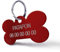 Hundemarke zur Personalisierung für Hunde und Katzen - Gravierte, Personalisierbare Medaille - 7 Farben Verfügbar (Großer Knochen-40 mm, Rot)