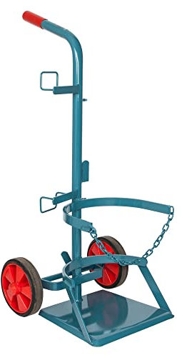 SCAPP Gasflaschenwagen für 1 x 11kg Propan Gasflasche, mit Halter für Schlauch u. Brenner, Vollgummi-Reifen