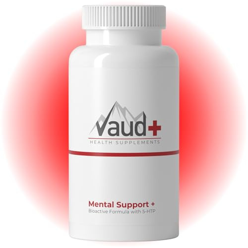 VAUD 5-HTP Kapseln hochdosiert – Griffonia Extrakt mit Vitamin B6 – vegan | 5-HTP aus Griffonia-Extrakt (375 mg, 20 % 5-HTP) mit Vitamin B6 pro Tagesportion – vegan, ohne Zuckerzusatz, 60 Kapseln