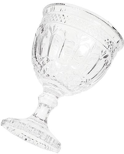 Housoutil 1 Stück Kanister Elegantes Glas Kristall Futternapf Dekorative Plätzchen Klare Perlen Baumwolle Würfel Zentrum Lebende Behälter Spiegel Getreide Süßigkeiten Kekse Kaffee