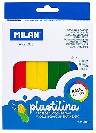 MILAN- 4 Barras de plastilina (330 g), Multicolor (FACTIS, S.A. 914504)
