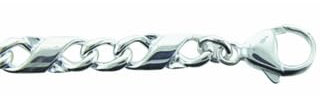 Damen 925 Silber Fantasie Armband 19 cm Ø 5 mm