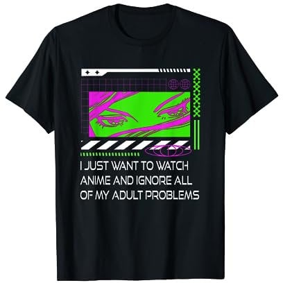 Uhr Anime und ignorieren Meine Erwachsene Probleme manga emo T-Shirt