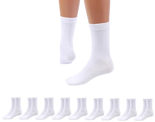 Betz 10|20|30 Paar Socken Damen und Herren – Baumwolle mit Komfortbund ohne drückende Naht – Classic – Größen 35 – 50 Farben Schwarz Weiß Grau