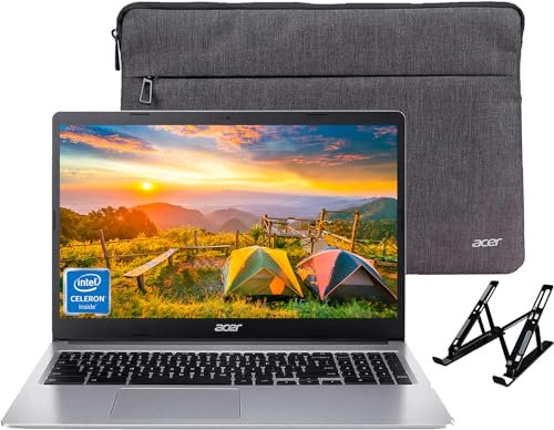 acer Chromebook 315 Ordinateur portable – pour étudiants et entreprises, écran HD de 15,6, processeur Intel Dual-Core, 4 Go de RAM, 64 Go eMMC, carte graphique Intel UHD, longue durée de vie, Wi-Fi,