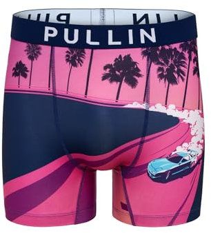 PULLIN - Boxer Long Drift, Rose, XL, Boxer, caleçon Boxeur