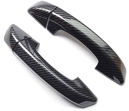 CENAP Auto Außentürgriff mit Kappe Für VW Für Scirocco 3 Für Mk3 2008 2009 2010 2011 2012 2013 2014 2015 Schwarz Carbon Chrom Auto Seite Türgriff Abdeckung Trim Auto Türgriff (Size : Carbon Fiber)
