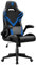 LXRADEO Gaming Chair Ergonomic Office Chair for Adults,Racing Style Armchair with Massage Lumbar Support, High Back Leather Computer Chair Height Adjustable Game Chair for Office, Gaming, 350LBS, Blue