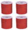 QUARKZMAN 4 Rotoli di Corda in Nylon 45 Iarde 0.8mm Corda in Nylon per Creazione di Gioielli Corda Satinata per Braccialetti Corda per Fare Nodi Cinesi Collane Kumihimo, Rosso
