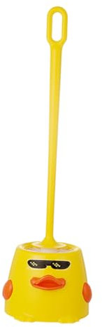 KOCKSHION Little Yellow Duck Toilet Brush Soft Bristles for Cleaning Long Handle for Reach Duck-themed Decor for Bathroom for Toilet Bowl Cleaners and Household Use