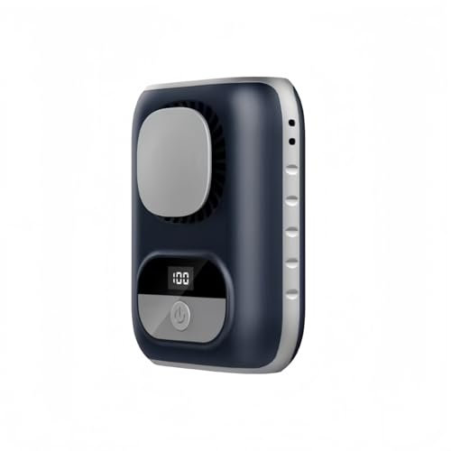 2025 Portable Personal Waist Fan& Neck Fan, 10500RPM Brushless Motor, 40H Runtime Rechargeable, 5-Speed Quiet Operation, Clip-On Personal Body Cooling for Camping/Worksites/Outdoor (Blue)