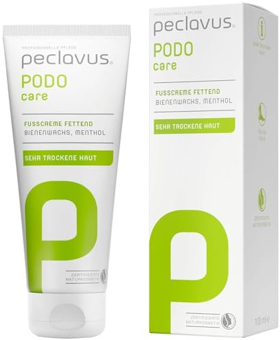 peclavus PODOcare Fußcreme Fettend 2x100ml Bienenwachs, Menthol