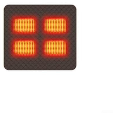 Linnkyfloa USB-betriebenes intelligentes beheiztes Sitzpolster mit 5 V Akku, bietet drei Temperaturstufen und vier Zonen-Heizung für effektive Wärme beim Camping oder Büro (braun, 45 x 45 cm)