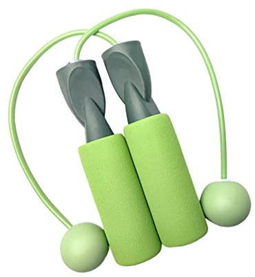 RNXRZANK 2 Piezas de Cuerda para Saltar Inalámbrica con Peso, Cuerda para Saltar Sin Cuerda, Cuerda para Ejercicios con Peso, de Espuma, Cable de Acero, Bola pequeña
