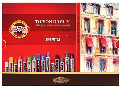 KOH-I-NOOR Toison D'or Soft Pastellkreiden 36er Set, rund