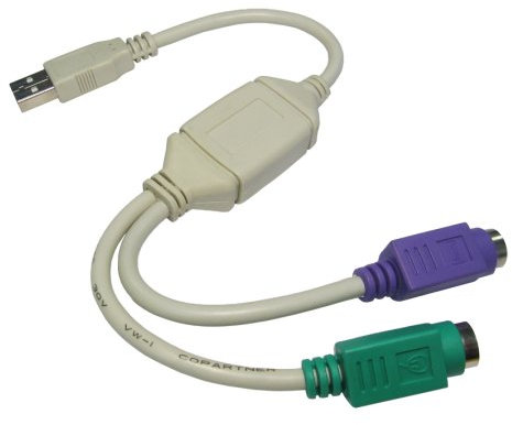 NEWLink USB auf PS/2 Adapterkabel (für Keyboard und Maus) (UK Import)