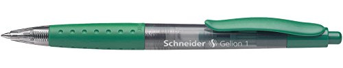 SCHNEIDER 101004 Gelschreiber Gelion 1, auswechselbare Mine mit Edelstahlspitze, 0,4 mm, grün