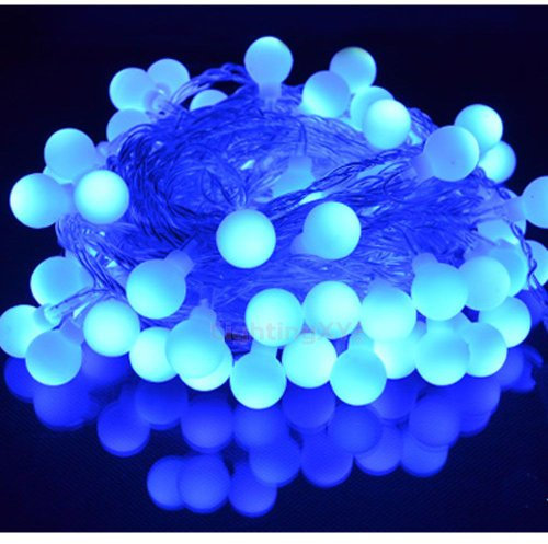 JnDee™ Battery Powered Blue Berry Ball Shaped LED Fairy Lights 2M 20LED - ON/Off/Flash Functions, Perfect for Christmas Wedding and Parties