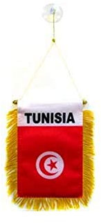 AZ FLAG - Wimpel Tunesien - 15x10 cm - Tunesische Mini Flagge 10 x 15 Cm - Auto Pennant Spezielle Auto