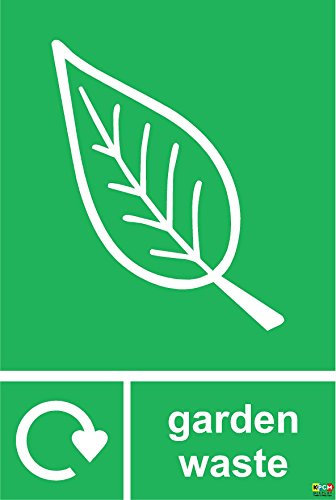 GARDEN WASTE RECYCLING SIGN - Self adhesive vinyl 150mm x 100mm