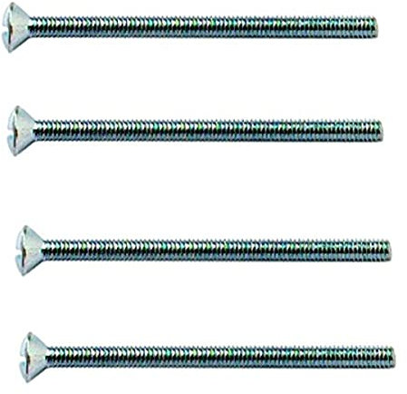 Merriway BH03950 (20 Pcs) M3.5 x 40mm 1.5 inch BZP Raised CSK Electrical Plug Socket Switch Machine Screw - Pack of 20 Pieces