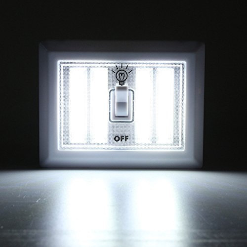 Garden mile Dual COB LED Battery Lights for Cupboards Cordless Night Light with Switch Battery Operated Super Bright Portable Cupboard Battery Lights for Shed Baby Nursery Bedrooms Kitchen Garage